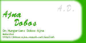 ajna dobos business card